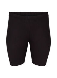 Plain-coloured basic bike shorts, Black, Packshot