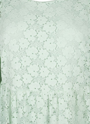 Zizzifashion Lace dress with long sleeves, Pastel Green , Packshot image number 2