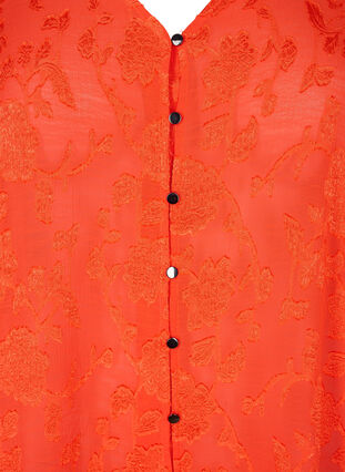 Zizzifashion Long-sleeved shirt with jacquard look, Orange.com, Packshot image number 2