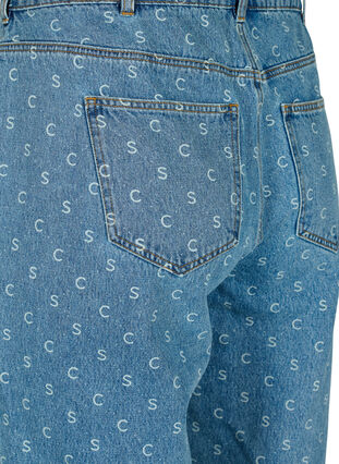 Cropped jeans Blue - and high - Sz. - 42-60 print Zizzifashion waist with