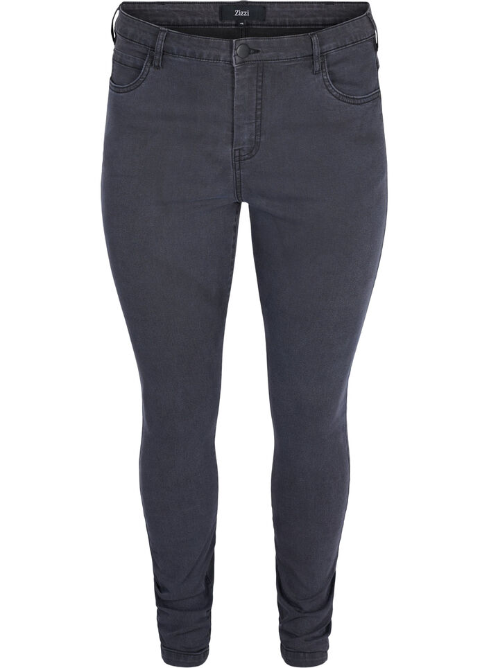 Super slim Amy jeans with high waist - Dark Grey - Sz. 42-60 - Zizzifashion