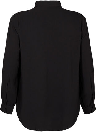 Zizzifashion Dotted shirt with collar, Black, Packshot image number 1