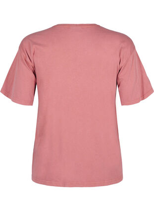 Zizzifashion T-shirt with pearls, Heather Rose Washed, Packshot image number 1