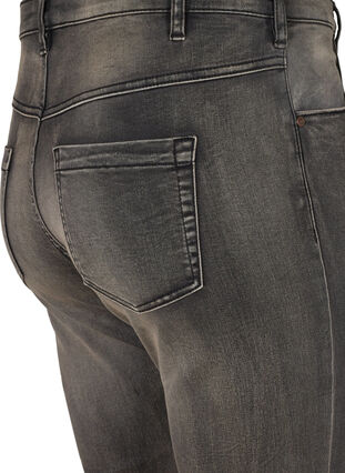 Zizzifashion Slim fit Emily jeans with normal waist, Dark Grey Denim, Packshot image number 3