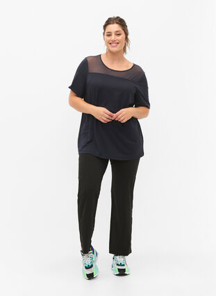 Zizzifashion Short-sleeved training t-shirt with mesh, Night Sky, Model image number 3