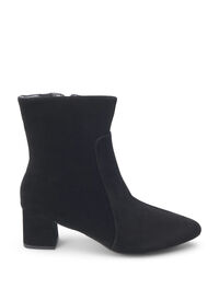 Wide fit - Suede ankle boots with heel