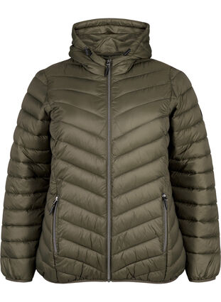 Zizzifashion Lightweight jacket with hood, Beluga, Packshot image number 0