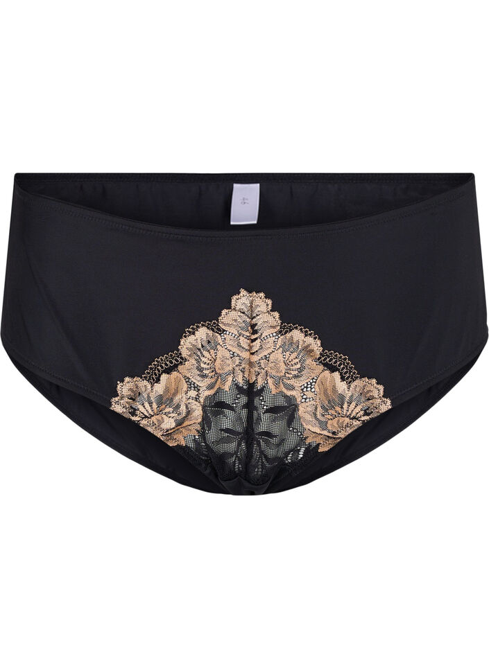 Marled knickers with regular waist