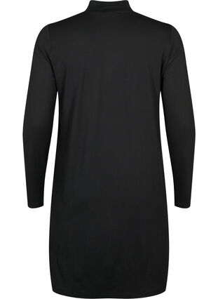 Zizzifashion FLASH - Long sleeve dress with turtleneck, Black, Packshot image number 1