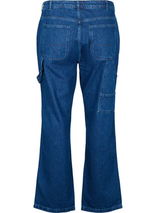 Zizzifashion Straight Fit Cargo Jeans, Dark blue, Packshot image number 1