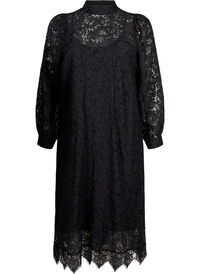 Best price - Long-sleeved lace dress with high neck