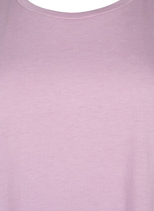 Zizzifashion Short sleeved cotton blend t-shirt, Lavender Mist, Packshot image number 2