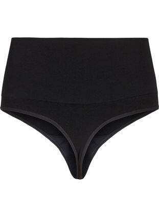 Zizzifashion Seamless G-string with a regular waist, Black, Packshot image number 1