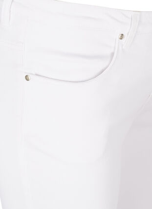 Zizzifashion Super slim Amy jeans with high waist, White, Packshot image number 2