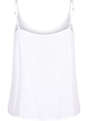 Zizzifashion Strap top in viscose, Bright White, Packshot image number 1