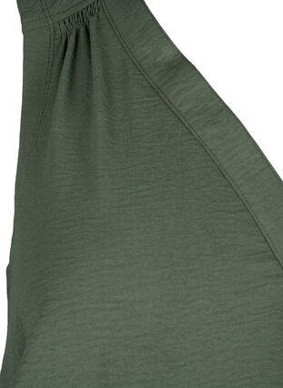 Zizzifashion Sleeveless top with wrinkle details, Thyme, Packshot image number 3