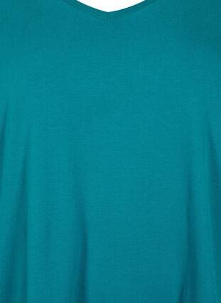 Zizzifashion Basic plain cotton t-shirt, Deep Lake, Packshot image number 2