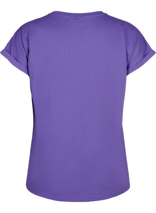 Zizzifashion Short sleeved cotton blend t-shirt, ULTRA VIOLET, Packshot image number 1