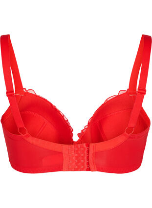 Padded bra with lace and underwire - Pink - Sz. 85E-115H - Zizzi Outlet