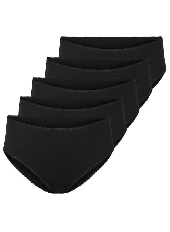 Taking Shape 5 Pack Cotton Solid Briefs Black