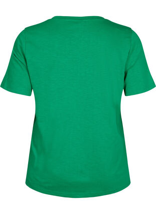 Zizzifashion Short sleeve basic t-shirt with v-neck, Jolly Green, Packshot image number 1