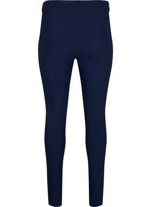 Zizzifashion Close-fitting trousers with zipper details, Night Sky, Packshot image number 1