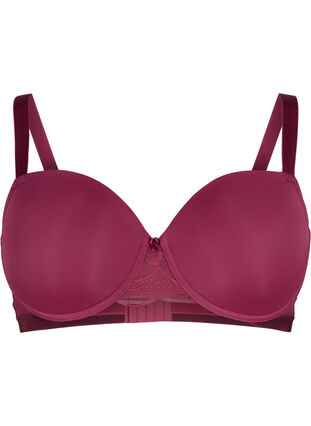 Zizzifashion Moulded bra with mesh, Rhododendron, Packshot image number 0