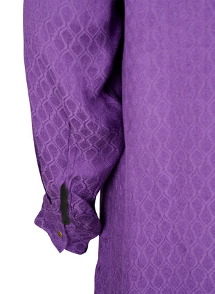 Zizzifashion Viscose tunic with tone-on-tone pattern, Lavender Violet, Packshot image number 3