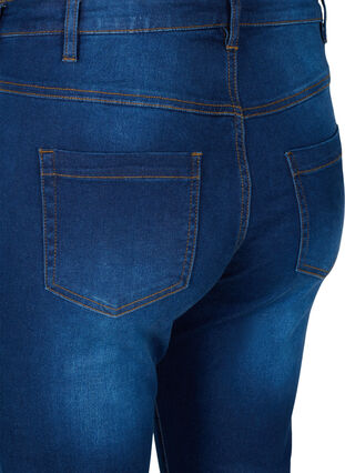 Zizzifashion Slim fit Emily jeans with normal waist, Blue Denim, Packshot image number 3