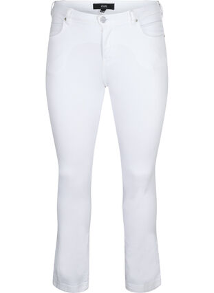 Zizzifashion Slim fit Emily jeans with normal waist, White, Packshot image number 0