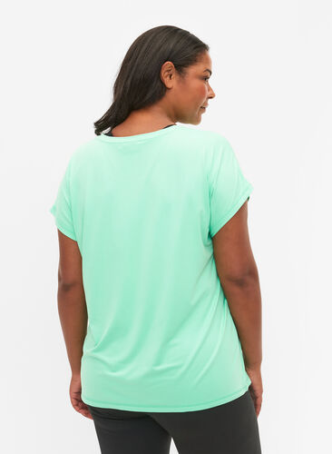 Zizzifashion Short sleeved workout t-shirt, Spring Bud, Model image number 1