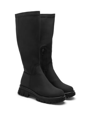 Zizzifashion Wide fit - Tall boot with stretch, Black, Packshot image number 1