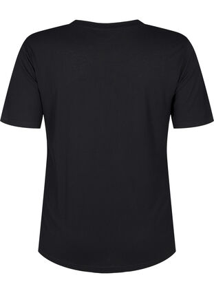 Zizzifashion T-shirt in wool and viscose, Black, Packshot image number 1