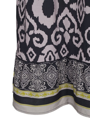 Zizzifashion Short dress with print and a-shape, Black AOP, Packshot image number 3