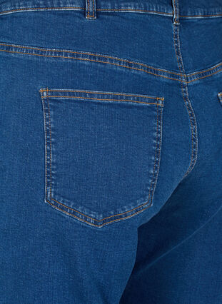 Zizzifashion Cropped Vera jeans with straight fit, Blue Denim, Packshot image number 3