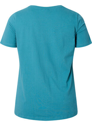 Zizzifashion Basic plain cotton t-shirt, Brittany Blue, Packshot image number 1