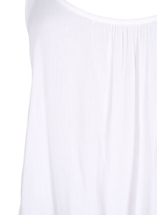 Zizzifashion Strap top in viscose, Bright White, Packshot image number 2