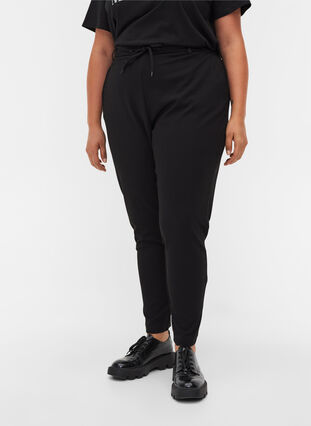 Zizzifashion Cropped Maddison trousers, Black, Model image number 2