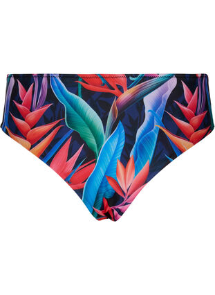 Zizzifashion Bikini bottom with print and high waist, Bright Leaf, Packshot image number 1