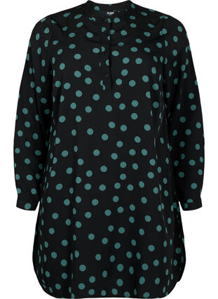 Zizzifashion FLASH - Dotted tunic with long sleeves, Dot, Packshot image number 0