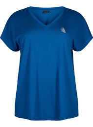 Loose training t-shirt with v-neck, Blue Opal, Packshot