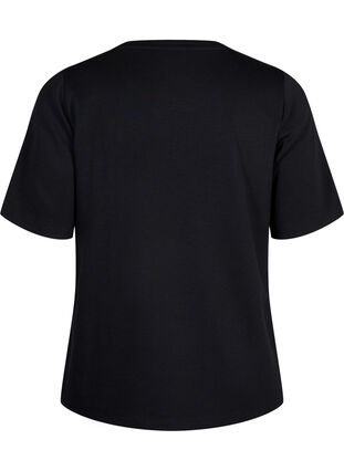 Zizzifashion T-shirt in modal mix, Black, Packshot image number 1
