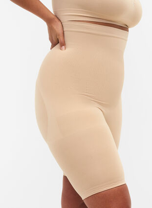 Gratlin Women's Seamless Pregnancy Shapewear High Waist Shorts Mid-Thigh  Underwear L Beige