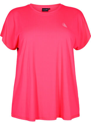 Zizzifashion Short-sleeved workout t-shirt, Neon Diva Pink, Packshot image number 0