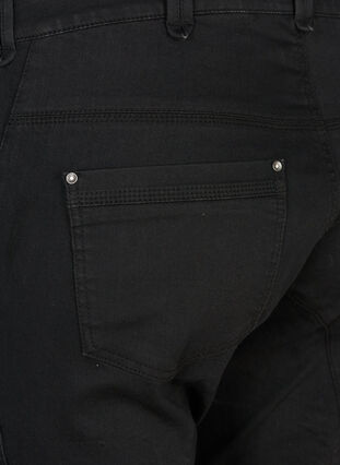 Zizzifashion Slim fit capri jeans with pockets, Black, Packshot image number 3