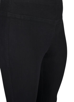 Zizzifashion Stretchy jeggings with high waist, Black, Packshot image number 2