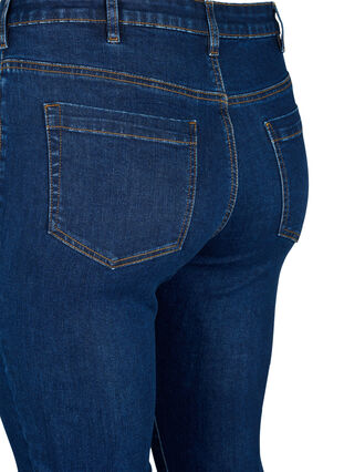 Zizzifashion Amy jeans with a high waist and super slim fit, Dark blue, Packshot image number 3