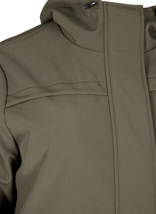 Zizzifashion Water-repellent softshell jacket with quilted lining, Tarmac, Packshot image number 2