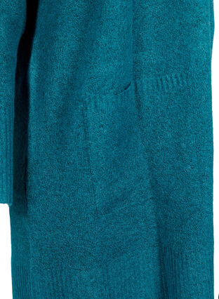 Zizzifashion Ribbed Knit Cardigan with Pockets, Deep Lake Mel., Packshot image number 3