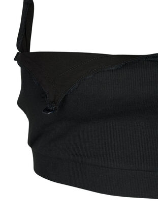 Zizzifashion Nursing bra in rib quality, Black, Packshot image number 3